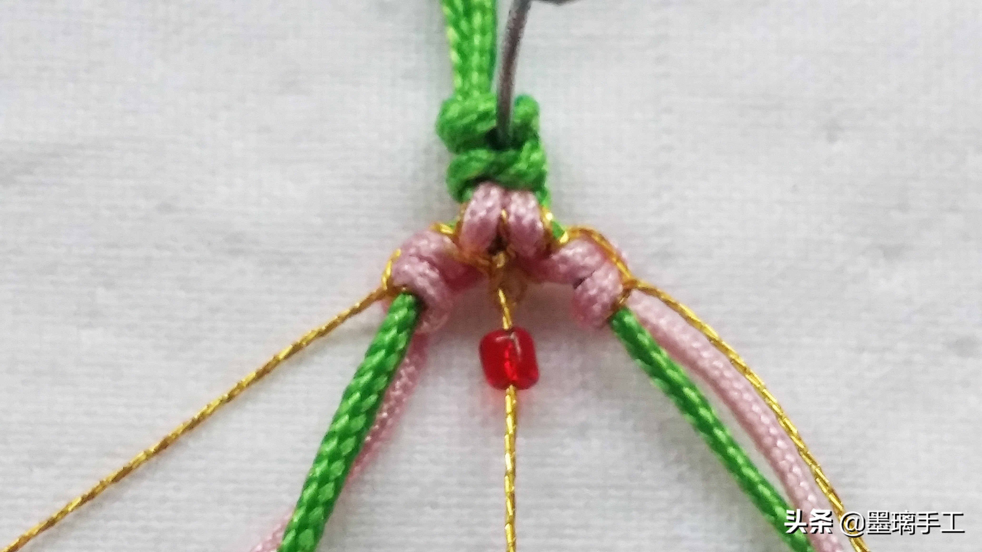 桃花结手机绳编织教程,手工编织情丝结视频教程
