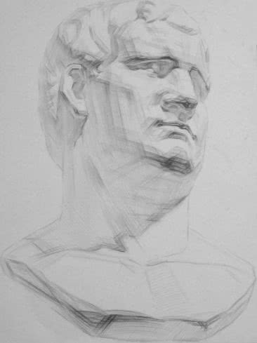 素描石膏像写生方法说课,素描石膏像入门教程