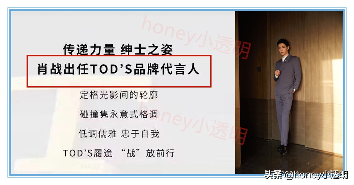 奢牌代言人title,tods顶奢品牌代言人肖战