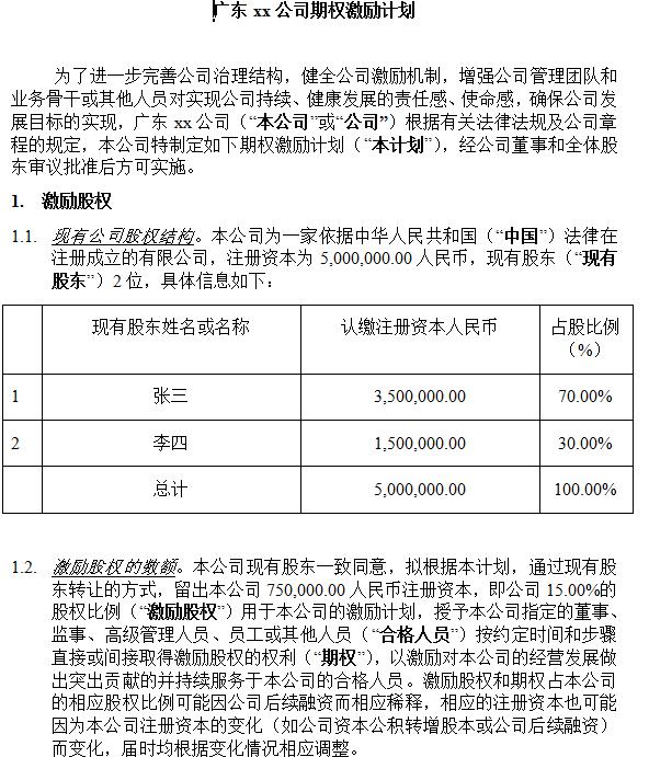 期权激励员工方案,期权激励计划利好还是利空