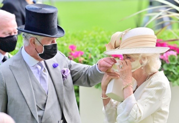 马克龙真暖心，帮布丽吉特整理领口怕走光，真爱程度不亚于查尔斯