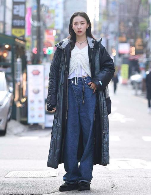 韩国小姐姐格子外套穿搭,韩国女童春装