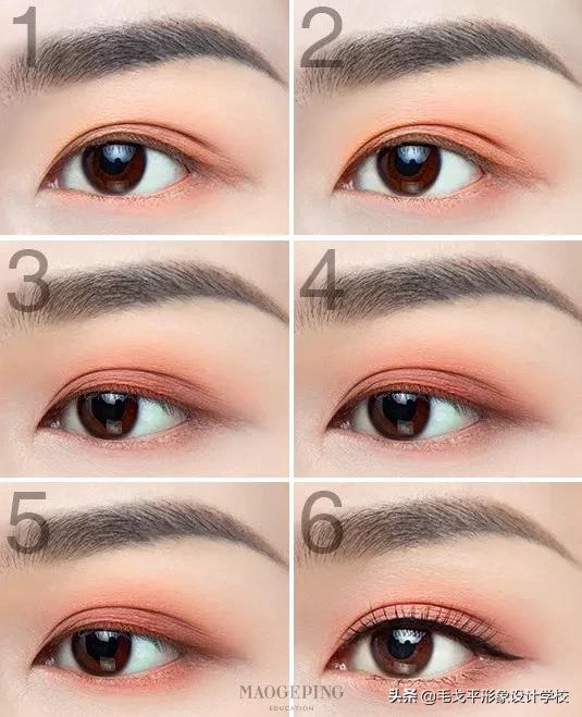 网红眼影盘ins眼影画法,红色眼影和橙色眼影搭配画法