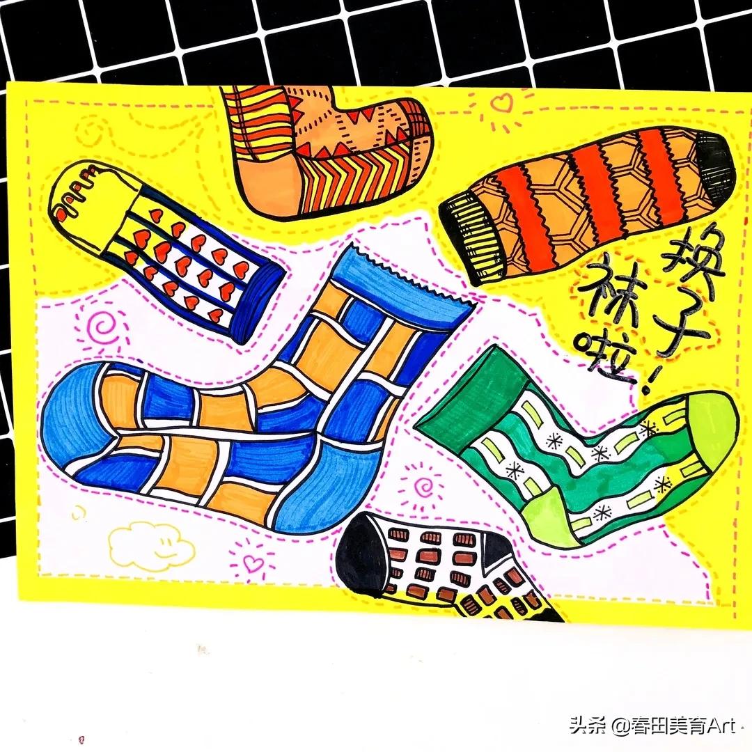 儿童美术袜子教案,创意美术5-6岁课程袜子