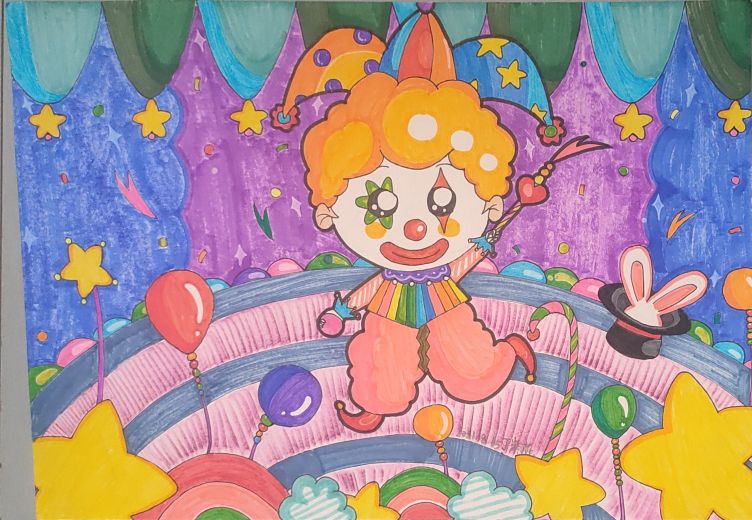 暑期儿童画作品,暑假安全我知道儿童画