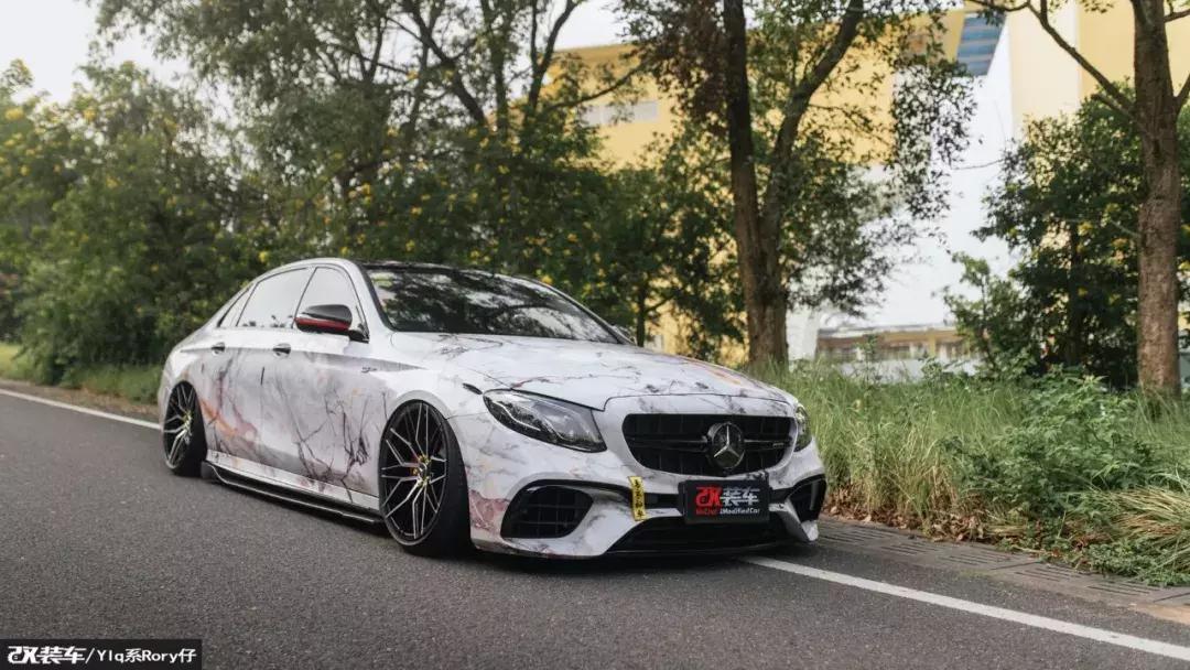 2018年奔驰e300改装黑武士,奔驰e300改黑武士加恶魔之眼