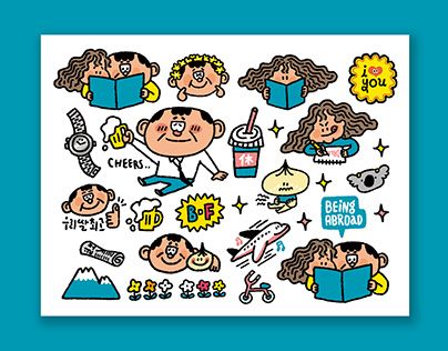 超可爱的手绘简笔画,简单的Q版简笔人物绘画