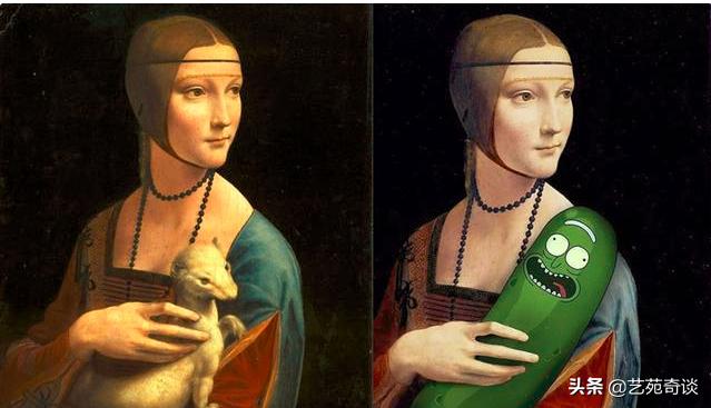 用自己的嘴恶搞世界名画,世界名画搞怪版100幅