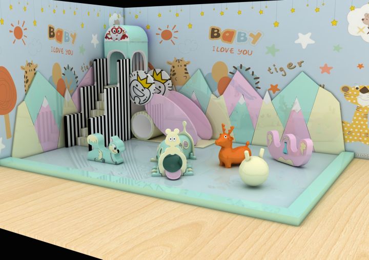 开一个室内儿童乐园小型,室内小型儿童乐园设计效果图