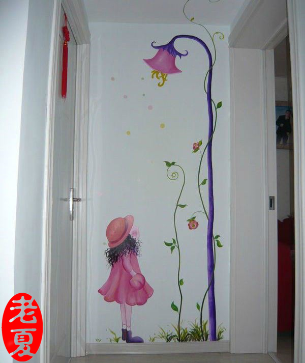 武汉室内墙面艺术漆效果图,武汉墙绘创作