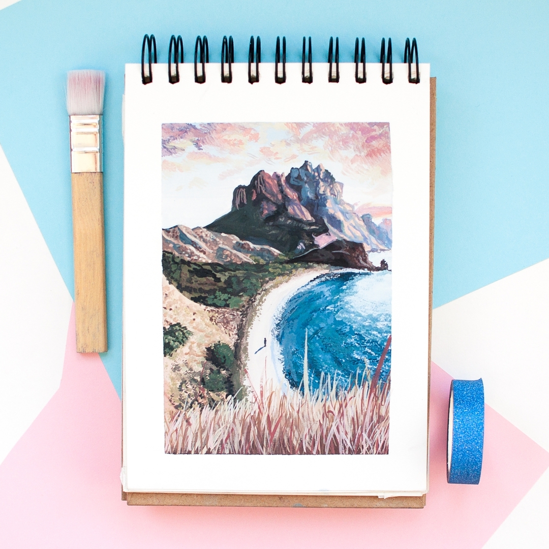 水彩手绘风景,sketchbook水彩手绘