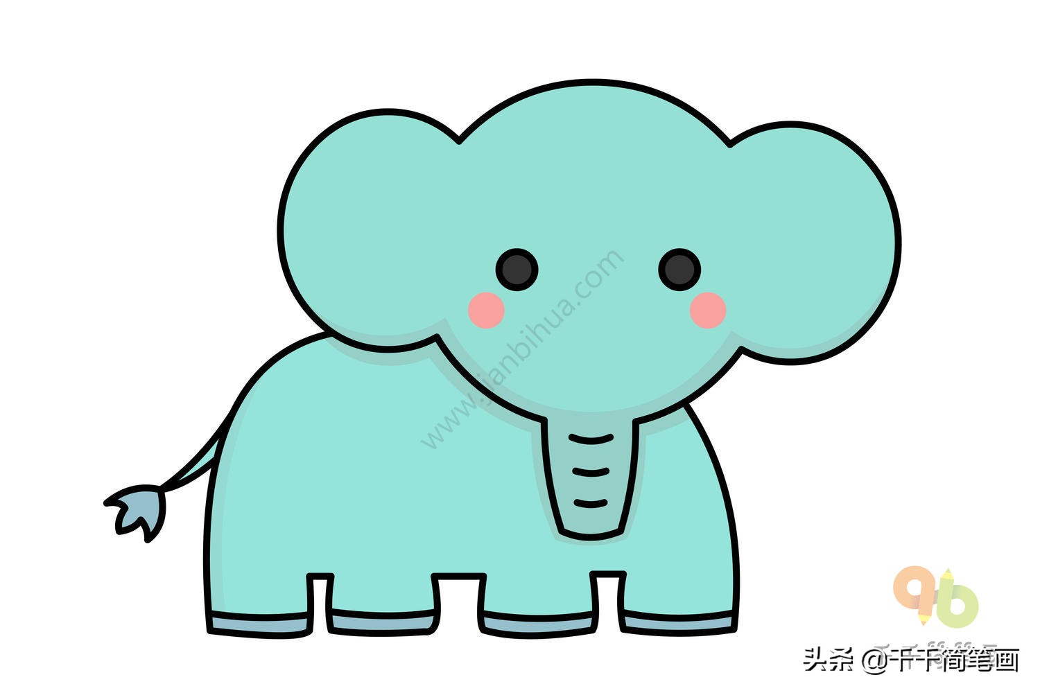 幼儿简笔画入门动物图片,2-6岁幼儿启蒙动物简笔画