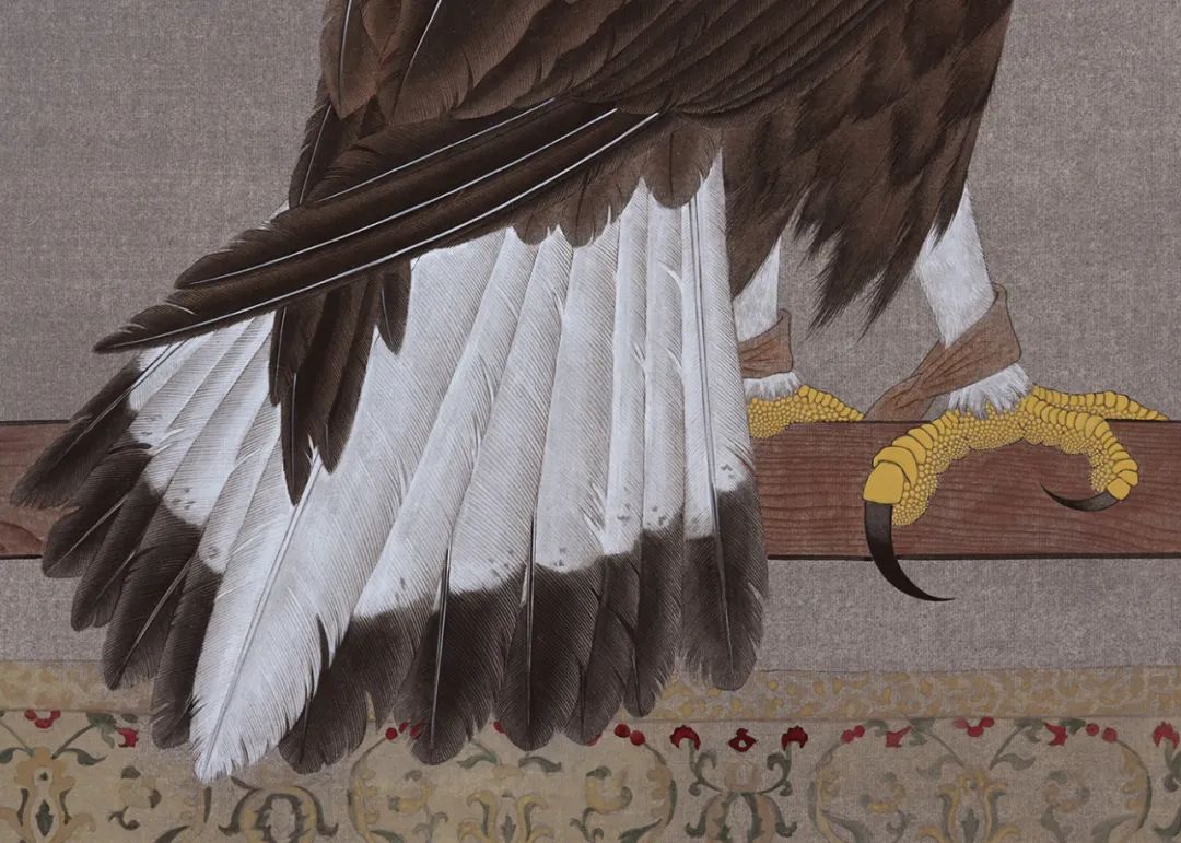 他画的鹰,严谨工致,萧疏威严