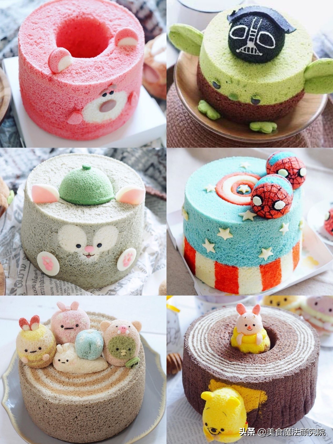 雪芳蛋糕图解,绿白奶油蛋糕简单好看造型