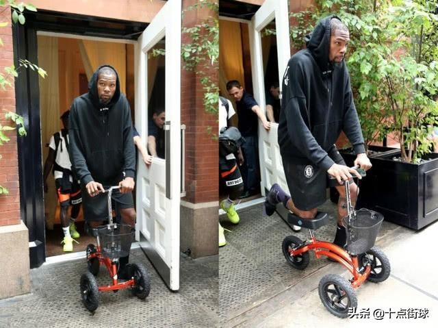 手术才半个月就能骑车逛街、泳池练投篮，杜兰特被质疑：诈伤？