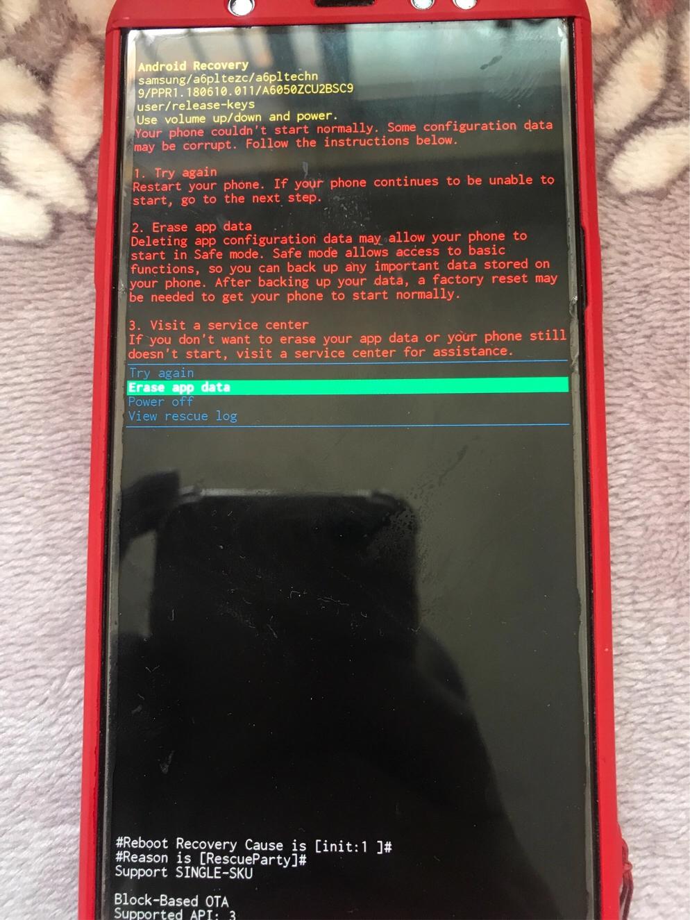 三星开机显示tryagain,三星手机为啥开机时候会出现英文