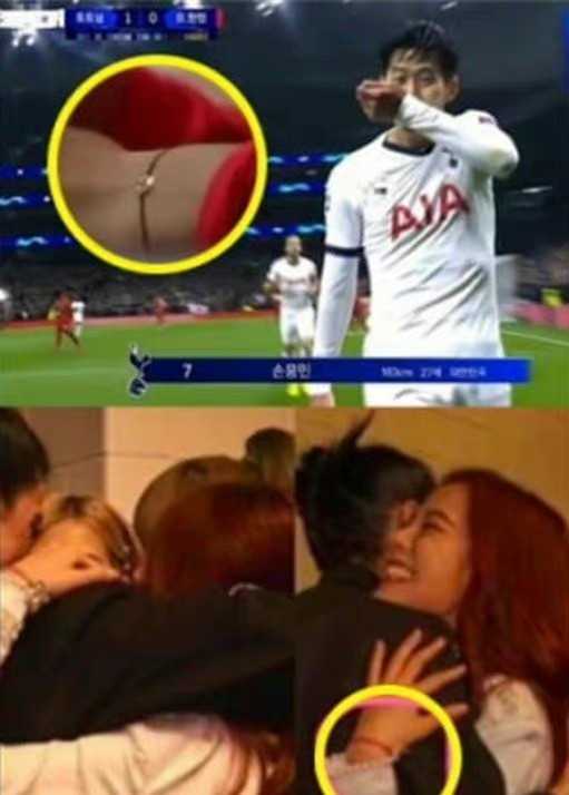 金智秀孙兴慜被曝恋情，网友扒出众多同款，女方曾专门去看比赛