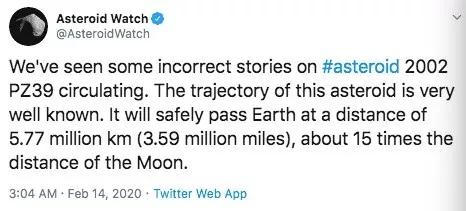 一颗小行星正在飞向地球,一颗直径100公里灭世级小行星