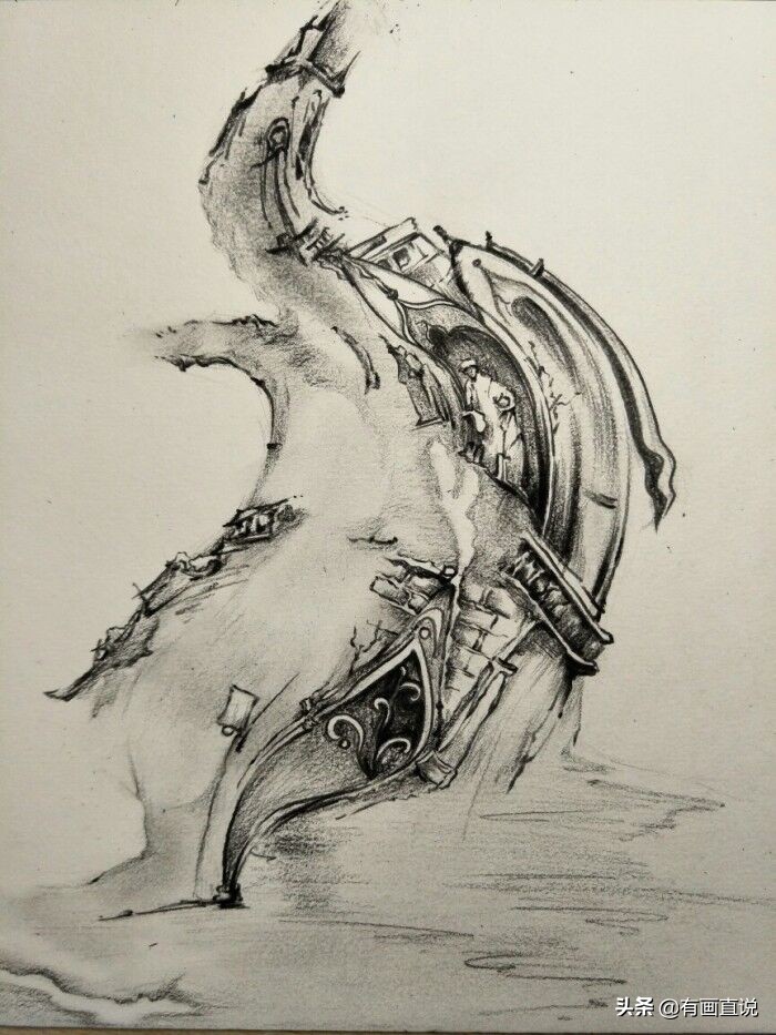 创意素描图片临摹大全4k,零基础简单素描画临摹