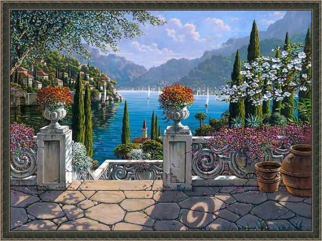 精美绝伦的世界顶级的风景油画,诗情画意的山水油画方形