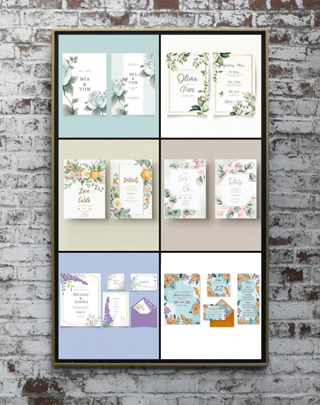 婚礼请柬模板高清图片边框,婚礼请柬英语模板制作