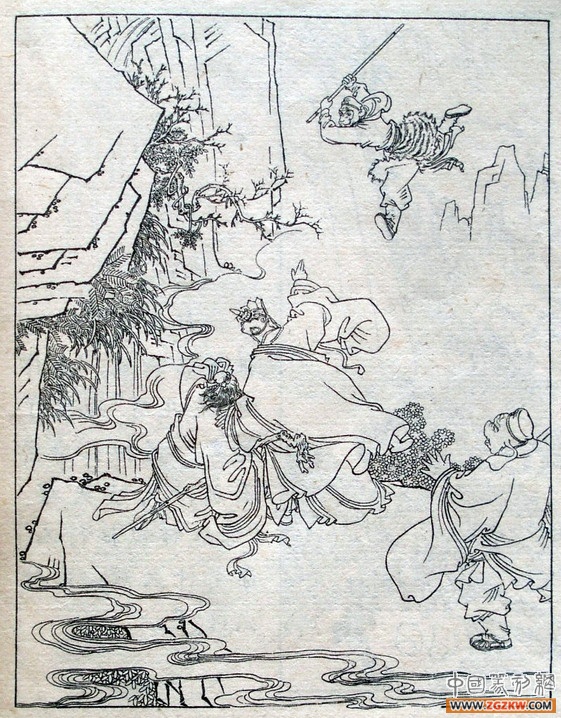 《西游记》之三打白骨精背景图,西游记三打白骨精文字版图文