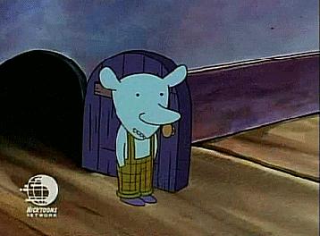 “让你看到​老鼠人很抱歉，我会马上离开。”