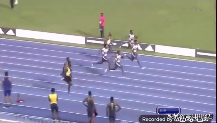 击败牙买加,牙买加4x100鲍威尔布雷克