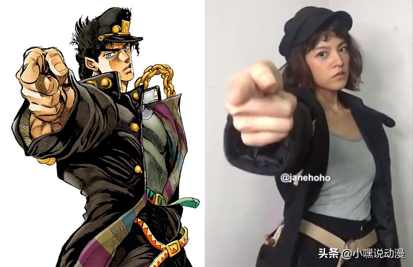 JO厨小姐姐还原JOJO立，历代JOJO全部拿下，连伊奇也不放过