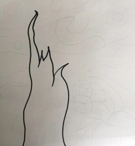 用油画棒画的星空画超级好看,用油画棒画星空不用星空粉