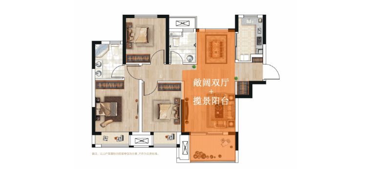 有钱人看不上眼的横厅，在他这里却变成了贵气的中式宫廷