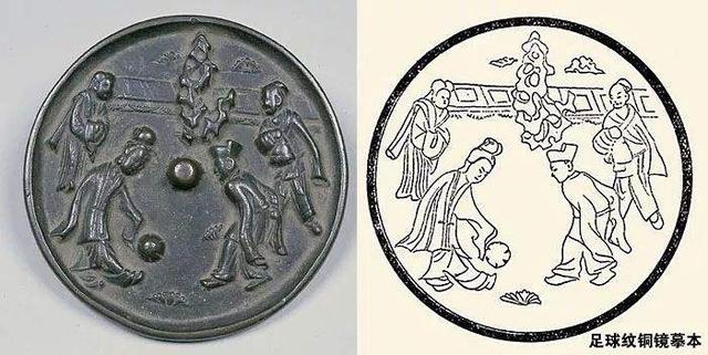宋朝蹴鞠铜镜,宋蹴鞠铜镜