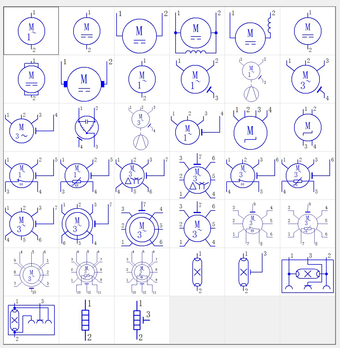 电气绘图元件符号基础知识,电气图纸元件符号大全