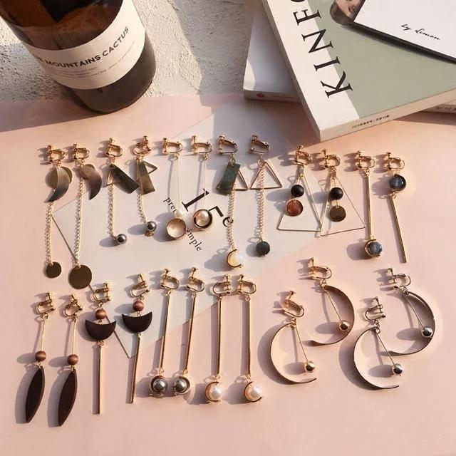 田沅同款HEFANGJewelry不对称猫咪耳夹！没耳洞的女孩也可以戴哦