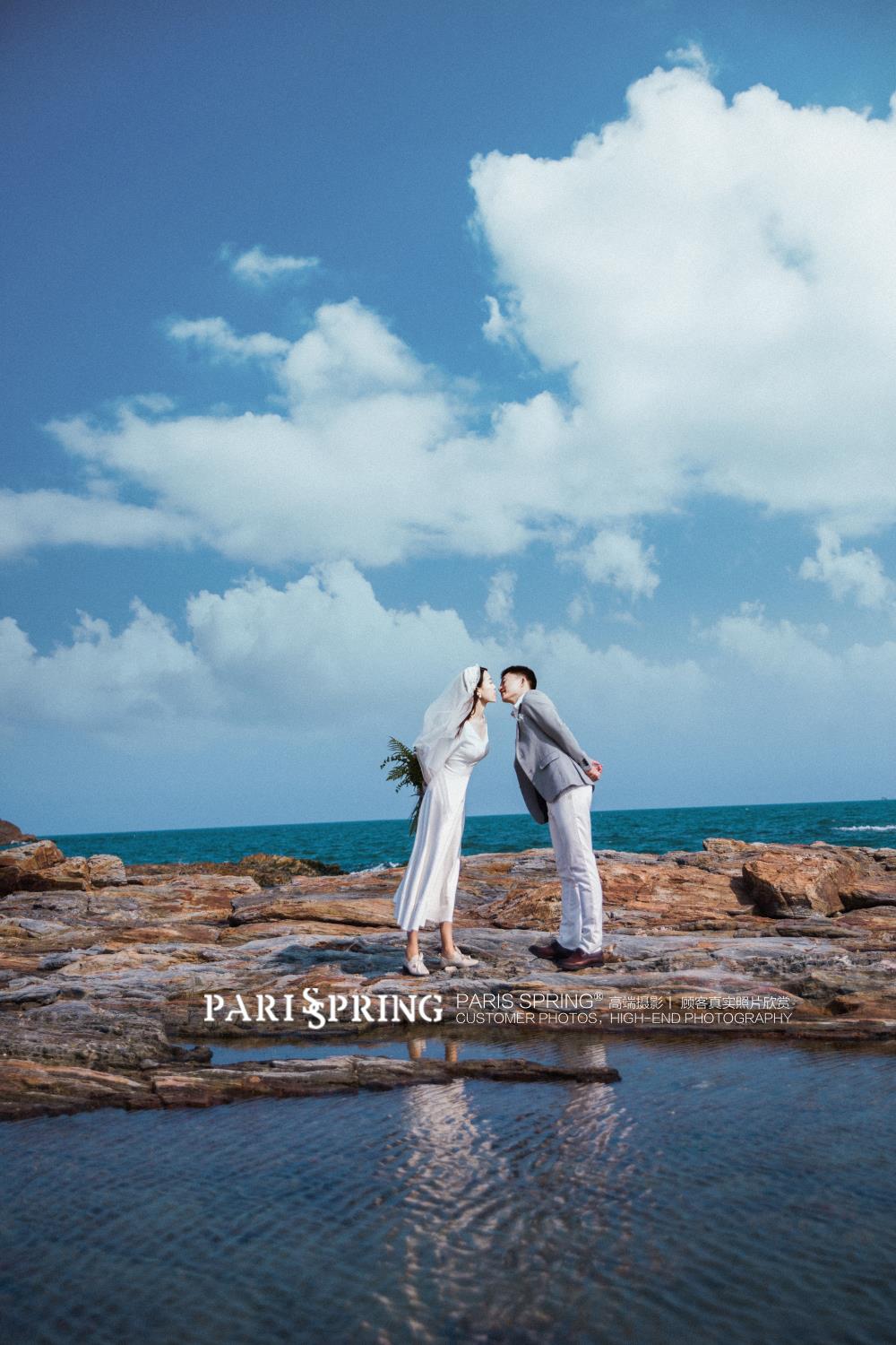 婚纱照海景拍照姿势,深圳海景婚纱照拍摄教程