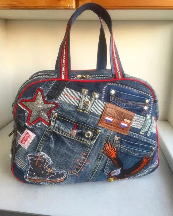 牛仔裤旧了千万别扔,牛仔裤不要扔diy牛仔包颜值很高