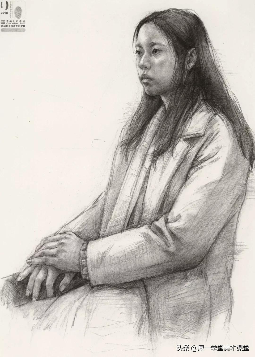 中国美院高分卷2020素描试卷,中国美院素描作品欣赏