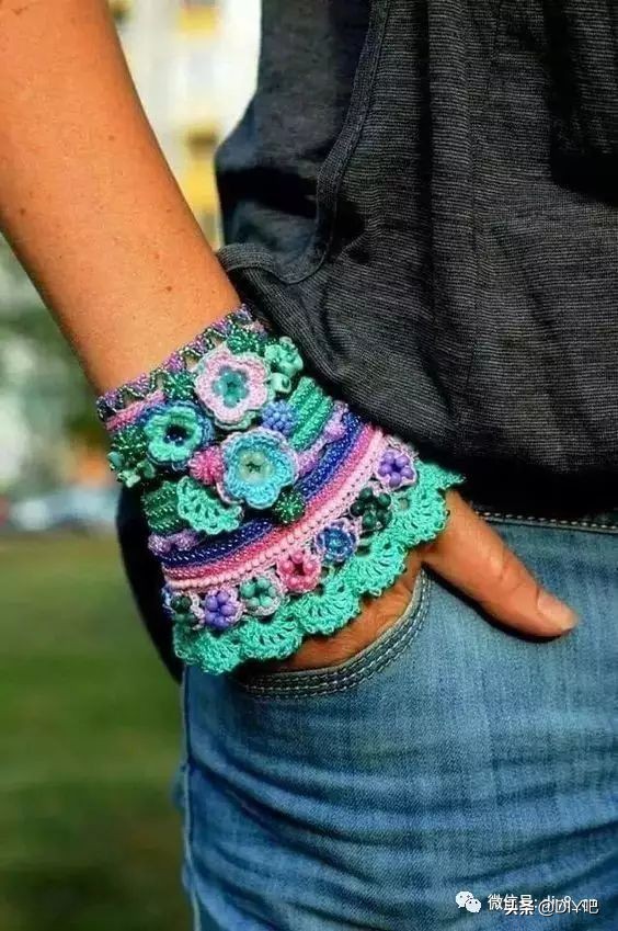 最新手套编织图冬,一线织到底的手套教程