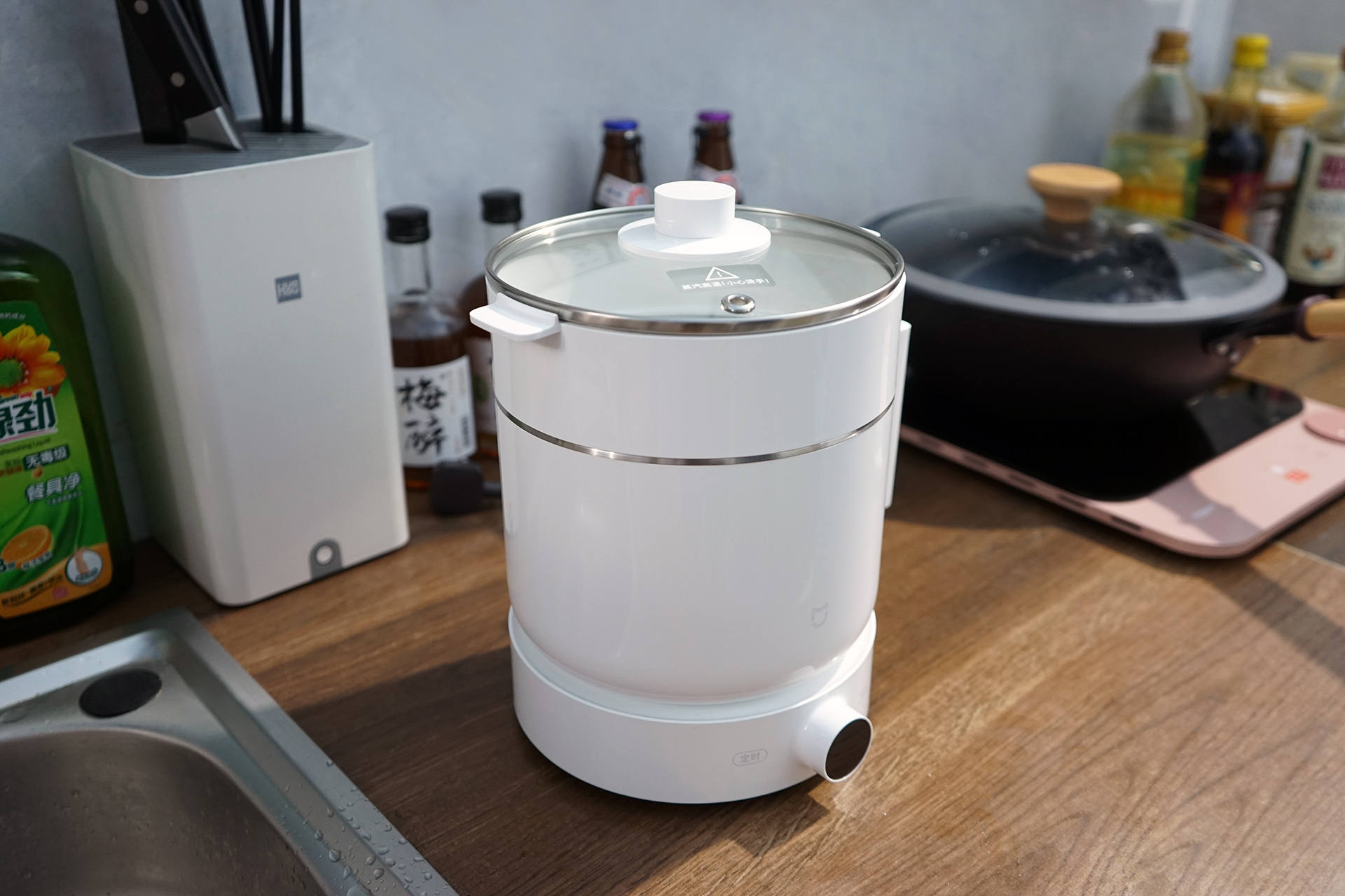 米家智能多功能蒸煮锅做火锅,米家电煮锅多功能蒸煮一体