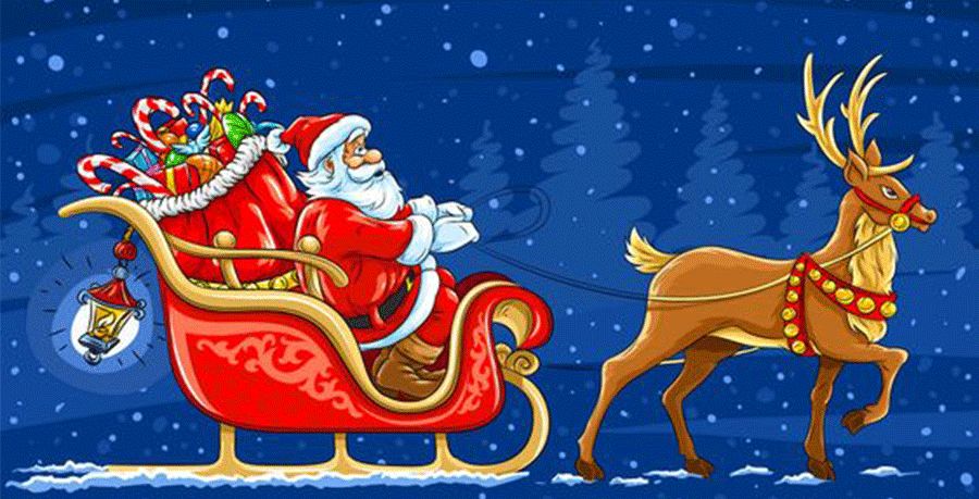圣诞节手工教程有素材图,圣诞老人麋鹿雪橇立体手工
