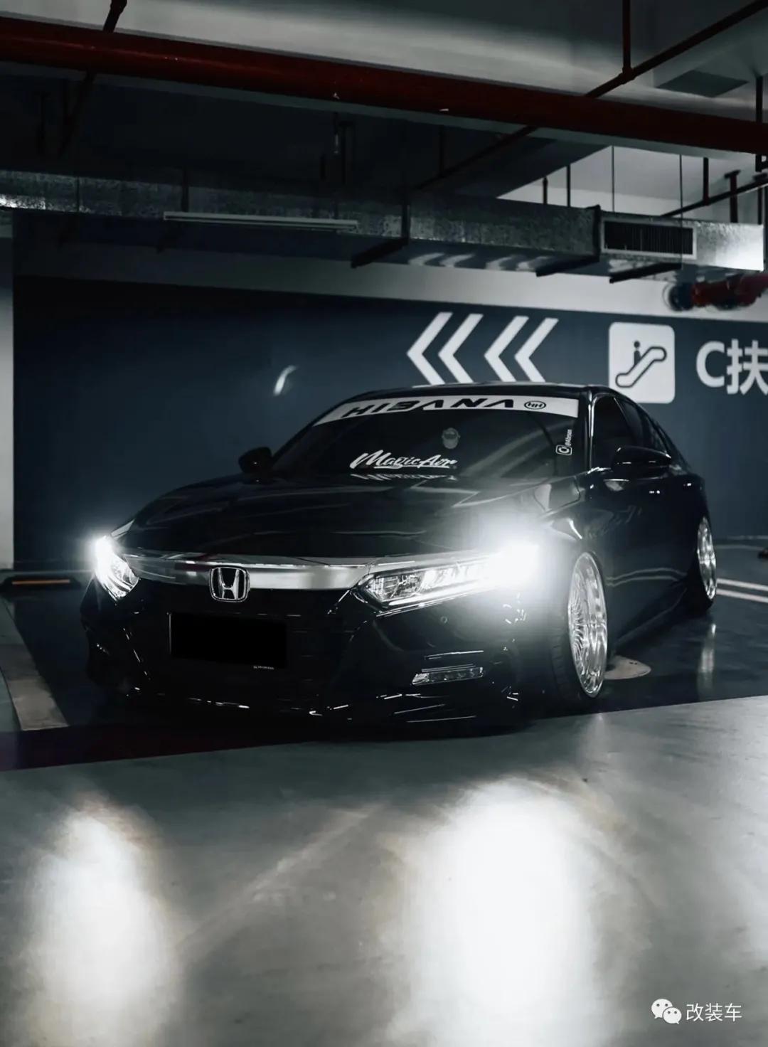 雅阁改装黑武士大包围和低趴,七代雅阁黑武士轮毂