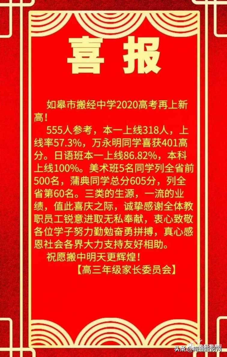南通如皋市高中排名前十,如皋最好的五个高中