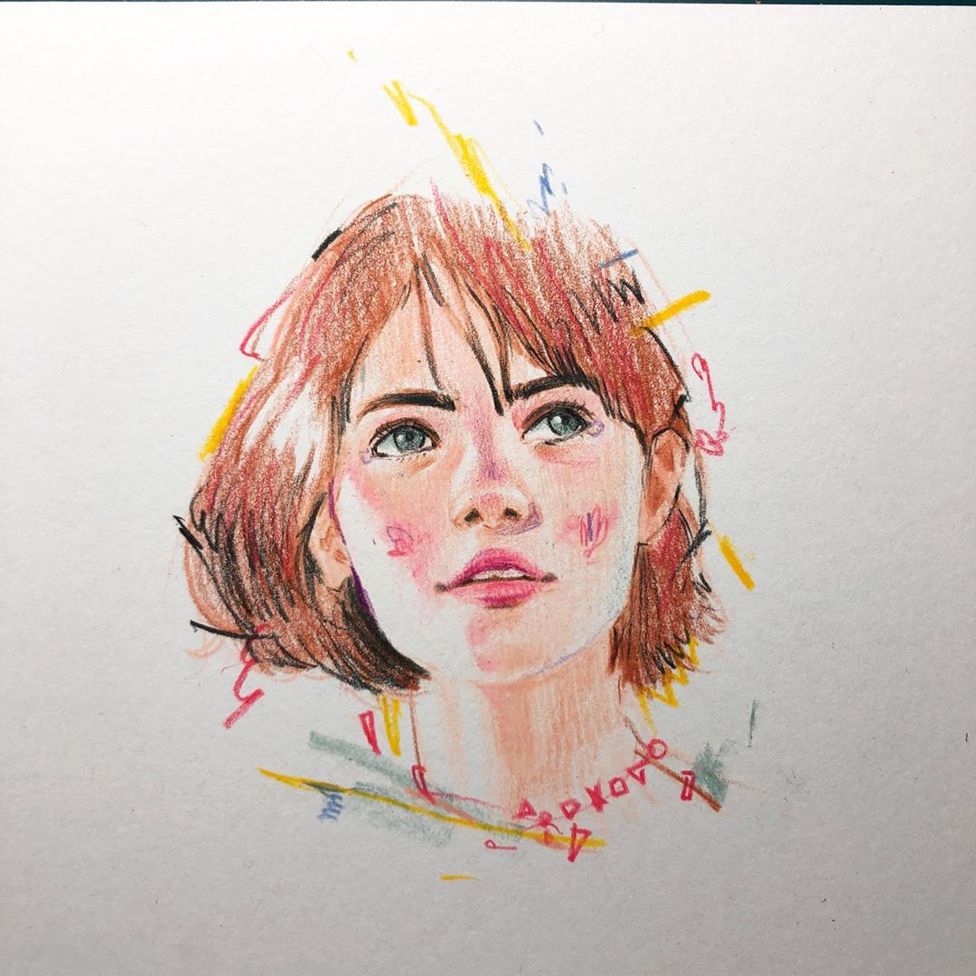 非常适合初学者的画小插画彩铅,彩铅插画手绘中国古风人物四年级