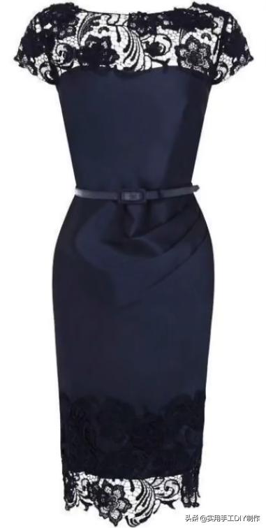 春天的手工白色蕾丝连衣裙,布艺蕾丝连衣裙