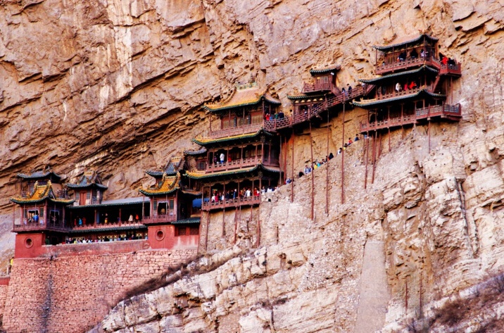 山西浑源悬空寺掠影,山西悬空寺浑源开放时间