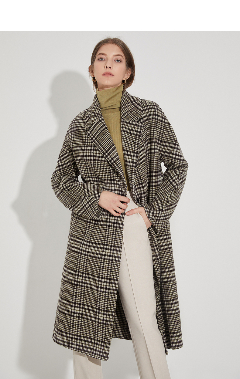 格子呢子大衣搭配女秋冬,秋冬小个子毛呢大衣搭配