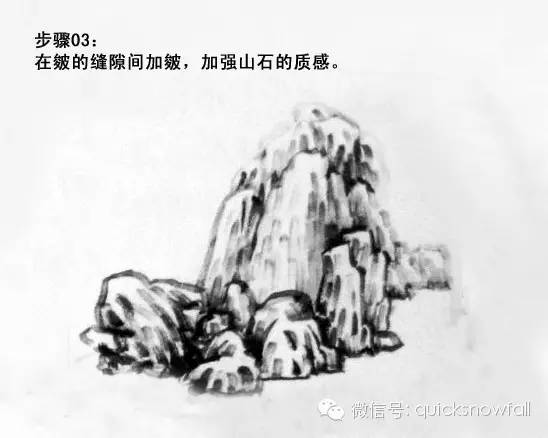 王飞飞山水画山石的画法,金学长山水画山石画法视频