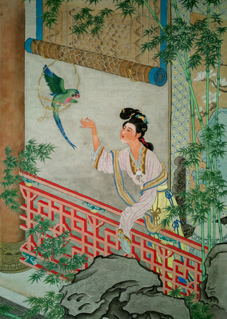 东西方鹦鹉绘画：男人们如何看待这些“笼中鸟”？|张小玉