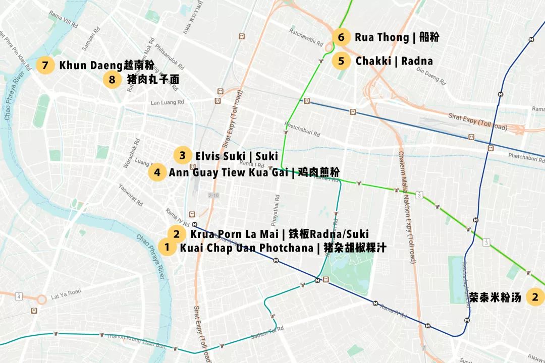 曼谷小吃美食探店图片高清,曼谷船面街