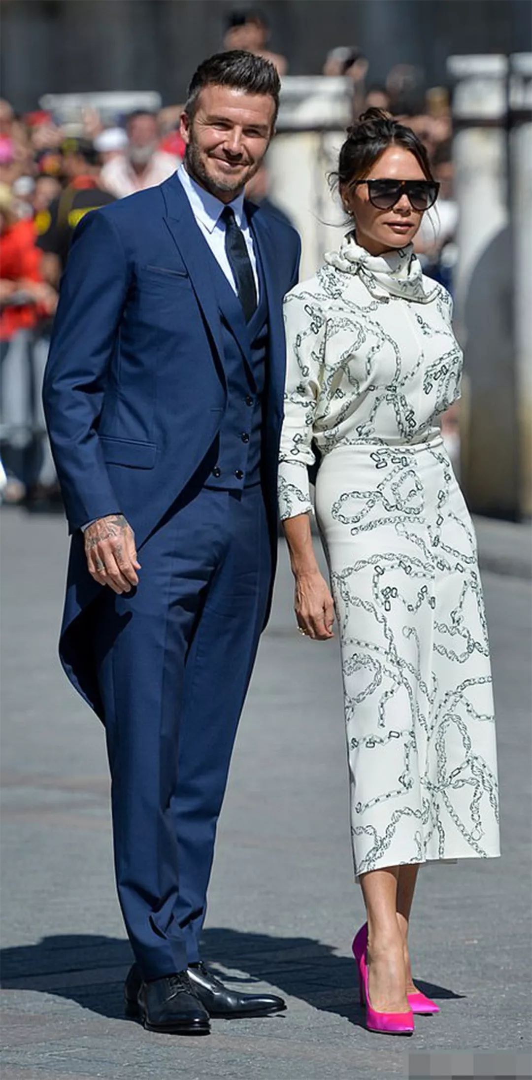 贝嫂与梅根同框,贝嫂哈里梅根婚礼